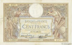 100 Francs LUC OLIVIER MERSON type modifié FRANCE  1938 F.25.22 TB