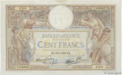 100 Francs LUC OLIVIER MERSON type modifié FRANCE  1939 F.25.43 TTB+