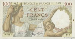 100 Francs SULLY FRANKREICH  1939 F.26.06