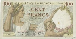 100 Francs SULLY FRANCE  1940 F.26.23