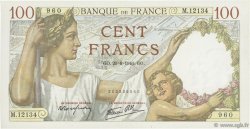 100 Francs SULLY FRANCE  1940 F.26.32 SUP