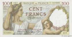 100 Francs SULLY FRANCE  1941 F.26.52 XF
