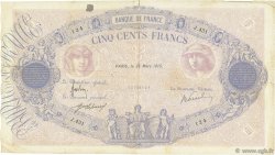 500 Francs BLEU ET ROSE FRANCE  1915 F.30.22 TB