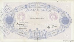 500 Francs BLEU ET ROSE modifié FRANCE  1938 F.31.08 TB+
