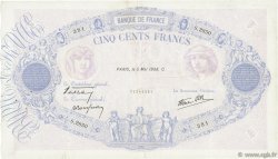 500 Francs BLEU ET ROSE modifié FRANCE  1938 F.31.10 F