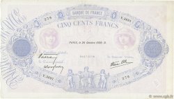 500 Francs BLEU ET ROSE modifié FRANCE  1939 F.31.45 pr.TTB