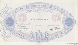 500 Francs BLEU ET ROSE modifié FRANCE  1939 F.31.47 TTB+