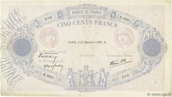 500 Francs BLEU ET ROSE modifié FRANCE  1939 F.31.53 TB