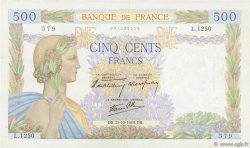 500 Francs LA PAIX FRANCE  1940 F.32.08 TTB