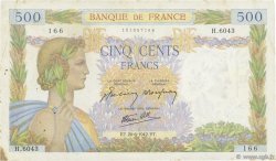 500 Francs LA PAIX FRANCE  1942 F.32.35