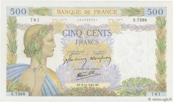 500 Francs LA PAIX FRANCE  1942 F.32.43 TTB+