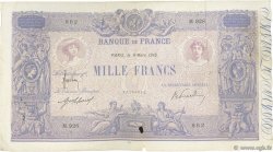 1000 Francs BLEU ET ROSE FRANCE  1916 F.36.30 TB+