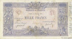 1000 Francs BLEU ET ROSE FRANCE  1918 F.36.32 B+