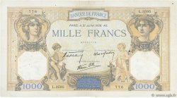 1000 Francs CÉRÈS ET MERCURE type modifié FRANCE  1938 F.38.24 TB