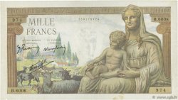 1000 Francs DÉESSE DÉMÉTER FRANCE  1943 F.40.25 TB
