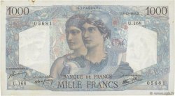 1000 Francs MINERVE ET HERCULE FRANKREICH  1945 F.41.09