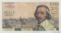1000 Francs RICHELIEU FRANCE  1956 F.42.24 TTB