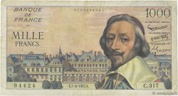 1000 Francs RICHELIEU FRANCE  1957 F.42.25 TB+