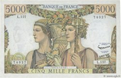 5000 Francs TERRE ET MER FRANCE  1957 F.48.13
