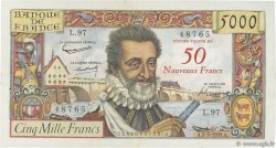 50 NF sur 5000 Francs HENRI IV FRANCE  1959 F.54.02 TTB+