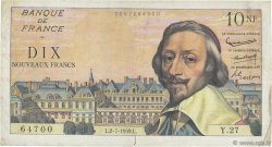 10 Nouveaux Francs RICHELIEU FRANCE  1959 F.57.02 TB