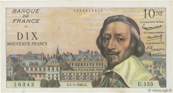 10 Nouveaux Francs RICHELIEU FRANCE  1961 F.57.13 pr.SUP