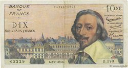 10 Nouveaux Francs RICHELIEU FRANCE  1961 F.57.14 TB