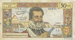 50 Nouveaux Francs HENRI IV FRANCE  1959 F.58.01 B+