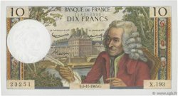 10 Francs VOLTAIRE FRANCE  1965 F.62.17 AU-