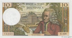 10 Francs VOLTAIRE FRANCE  1970 F.62.47 XF