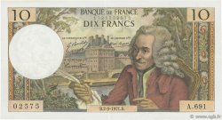 10 Francs VOLTAIRE FRANCE  1971 F.62.51 SUP
