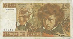 10 Francs BERLIOZ FRANCE  1974 F.63.07b VG