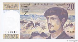20 Francs DEBUSSY FRANCE 1983 F.66.04
