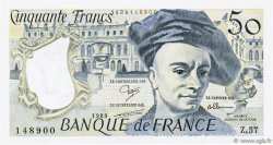 50 Francs QUENTIN DE LA TOUR FRANKREICH  1989 F.67.15