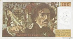 100 Francs DELACROIX modifié FRANCE  1978 F.69.01b pr.TTB