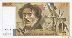 100 Francs DELACROIX modifié FRANCE  1978 F.69.01d TTB+