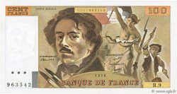 100 Francs DELACROIX modifié FRANCE  1978 F.69.01g SUP+