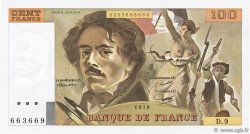 100 Francs DELACROIX modifié FRANCE  1978 F.69.01g