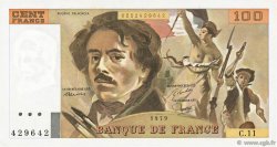 100 Francs DELACROIX modifié FRANCE  1979 F.69.02c pr.SUP