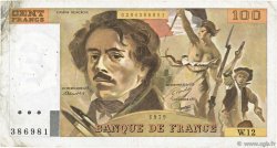 100 Francs DELACROIX modifié FRANCE  1979 F.69.02c TB