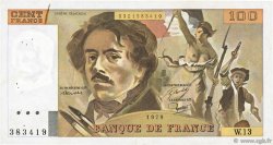 100 Francs DELACROIX modifié FRANCE  1979 F.69.02c