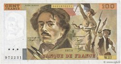 100 Francs DELACROIX modifié FRANKREICH  1979 F.69.03 SS