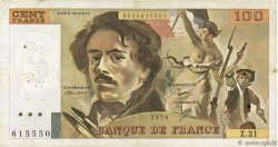 100 Francs DELACROIX modifié FRANCE  1979 F.69.03 pr.TB
