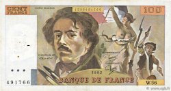 100 Francs DELACROIX modifié FRANCE  1982 F.69.06 TB+