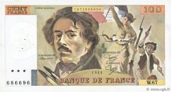 100 Francs DELACROIX modifié FRANKREICH  1983 F.69.07