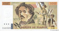 100 Francs DELACROIX modifié FRANCE  1984 F.69.08a TTB