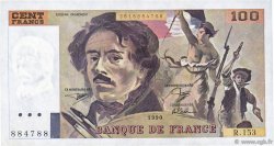 100 Francs DELACROIX imprimé en continu FRANCE  1990 F.69bis.02a SUP