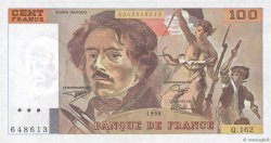 100 Francs DELACROIX imprimé en continu FRANCE  1990 F.69bis.02b AU+