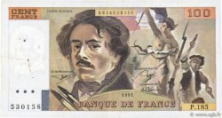 100 Francs DELACROIX imprimé en continu FRANCE  1991 F.69bis.03b2 pr.TTB