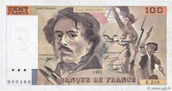100 Francs DELACROIX imprimé en continu FRANCE  1993 F.69bis.07 pr.TTB